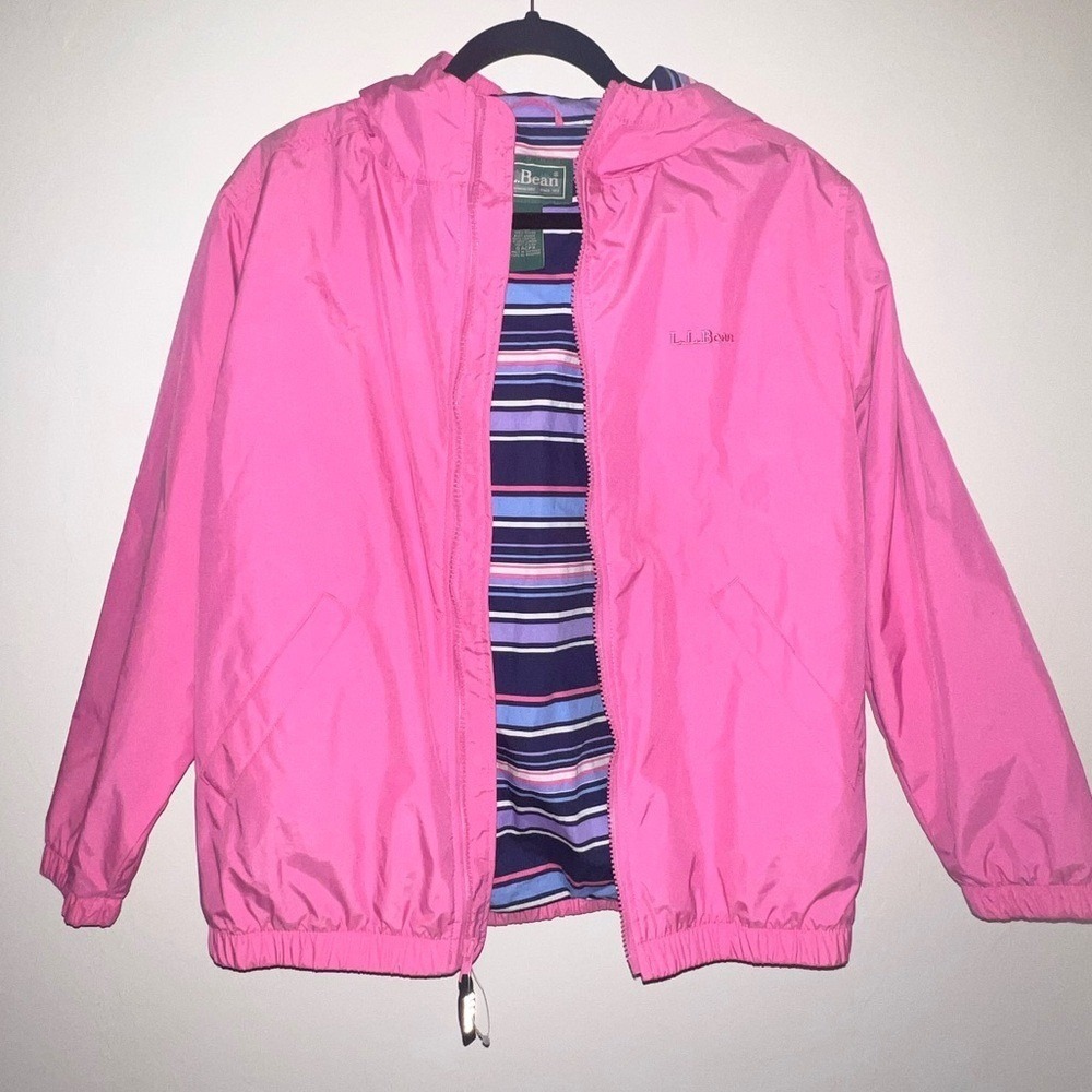 Girls Pink Large LL BEAN COAT 14/16 NWOT Valentines‎